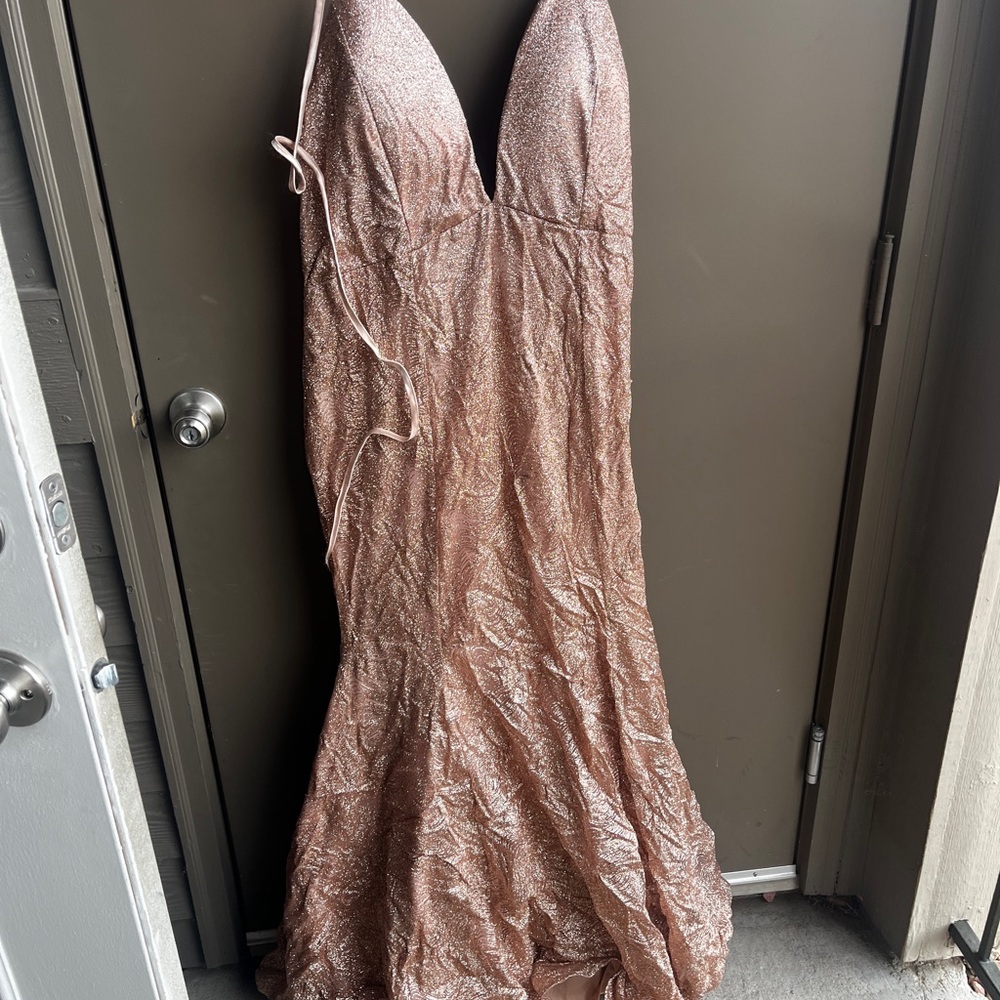 Elegant Metallic Evening Gown